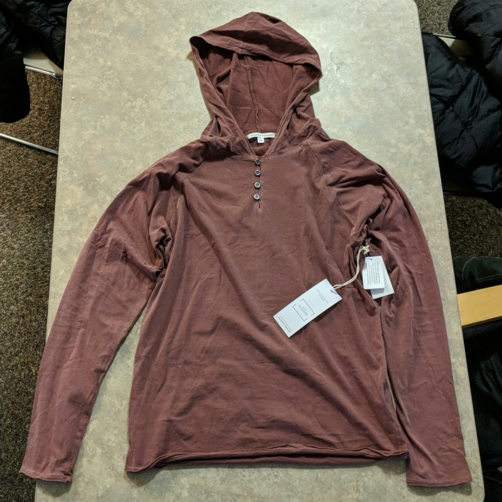 Light Red Henley Hoodie